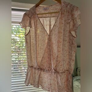 Parker flirty ruffle sleeve shirt